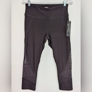 VOGO Athletica Women's M Wine Crop Yoga Mesh Stretch Leggings